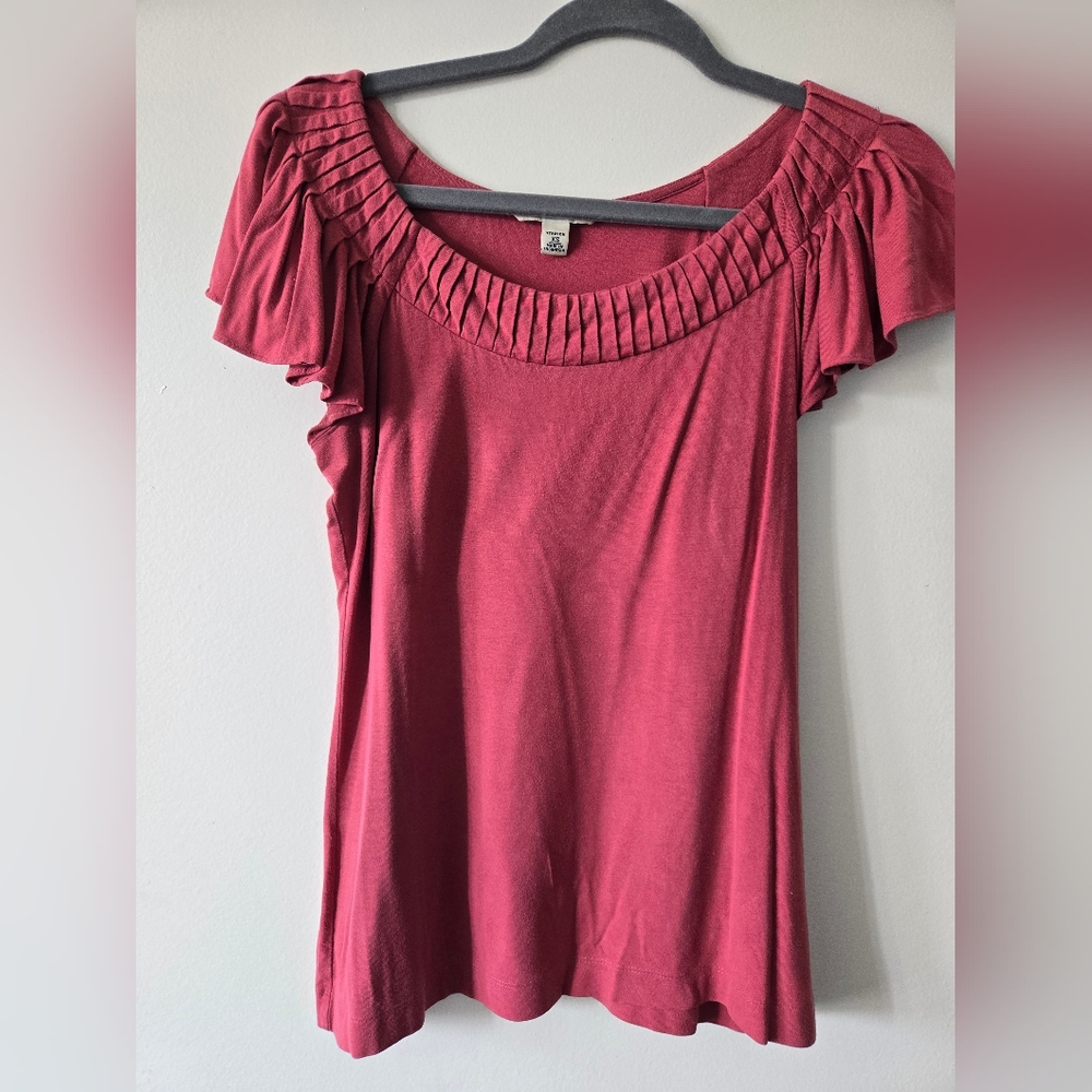 Banana Republic Ribbed Pink Blouse